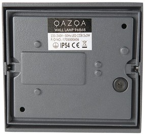 Модерна външна стенна лампа тъмно сива с LED 2-светлина IP54 - Mal