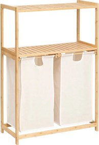 Етажерка 5five Tidy Box, С 2 коша за пране, Бамбук