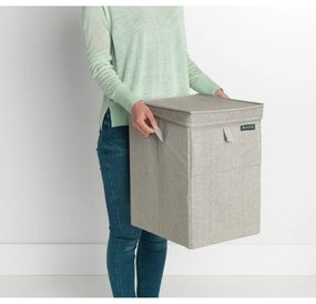 Кутия за пране Brabantia Stackable 1000827, 35 л, Преден отвор, Широк капак, Сгъваема, Сив