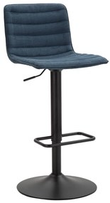 Бар стол с регулируема височина в петролен и черен цвят (височина на седалката 61 cm) Malia – Mauro Ferretti