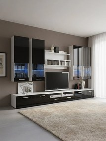 Холна секция Doreto-White - Black