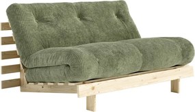 Зелен сгъваем диван от рипсено кадифе 140 cm Roots – Karup
