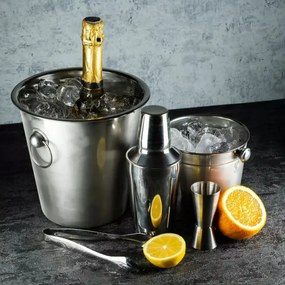 Разопакован: Комплект шейкъри и аксесоари за коктейли Kinghoff KH 1708, 9 бр, 600/750 ml, Инокс