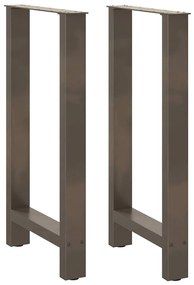 4013331 vidaXL Крака за бар маса, естествена стомана, 2 бр., 50 x (90-91) см, стомана