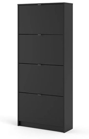 Черен шкаф за обувки с четири чекмеджета Shoes - Tvilum