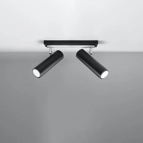 Черно осветително тяло за таван 6x30 cm Mira – Nice Lamps