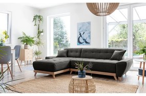 Тъмно сив разтегателен диван променлив ъглов диван Dazzling Daisy - Miuform