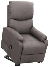 329739 vidaXL Изправящ стол, светлосив, текстил