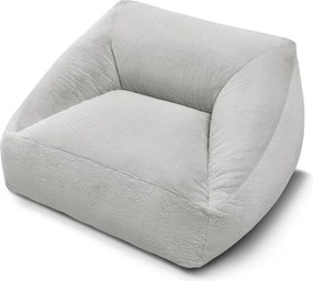 Светлосив пуф от изкуствен косъм Lilibet – Bobochic Paris