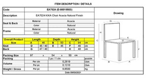 Стол Кика ΕΑ7024 акация