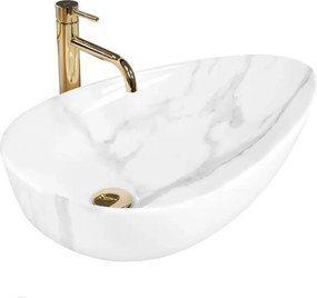 REA-U6501 - Мивка за плот GRETA 40x65,5 cm керамика/имитация на камък