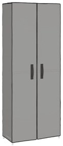 337259 vidaXL Шкаф за обувки, сив, 60x30x166 см, плат