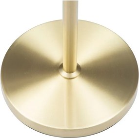 Бяла/златистa подова лампа със стъклен абажур (височина 176 cm) Glamy – Mauro Ferretti