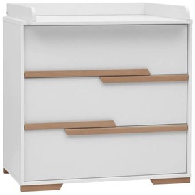 Бял детски скрин с чекмеджета Snap - Pinio