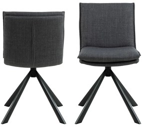 Тъмносив трапезен стол Flynn - Actona