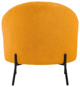 Кресло от плат букле в цвят жълта охра Noble – Leitmotiv