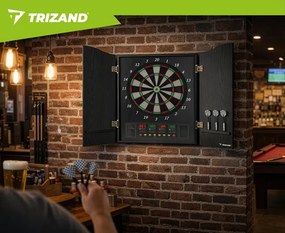 Електронен дартс Trizand 27046 с мишена, стрелички и LCD дисплей – Автоматично отчитане