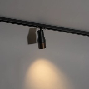 Модерен прожектор черен с тъмно бронзов интериор за релсова система 1-фазен - Iconic Kohua