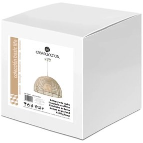 Таванна лампа от ратан в естествен цвят с абажур от ратан ø 38 cm Natural Way - Casa Selección