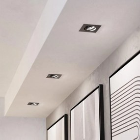 Eglo 902284-Комплект 3xLED вградено таванно осветително тяло SALICETO LED/4,8W/230V 8,8x8,8cm черно