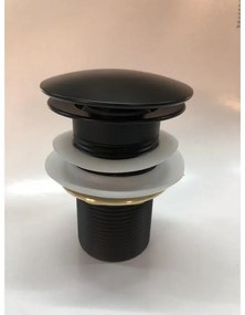 Клик сифон за мивка IC A43BM, месинг, черен мат, 6.5x9см