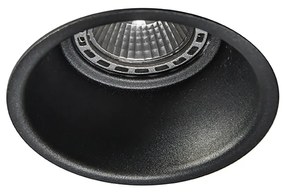 Комплект от 6 модерни вградени прожектори черни - Dept