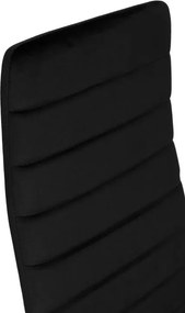 Комплект от 4 елегантни кадифени стола в черно