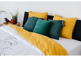 Масивно дъбово легло с черна табла , 180 x 200 cm Fawn - Gazzda