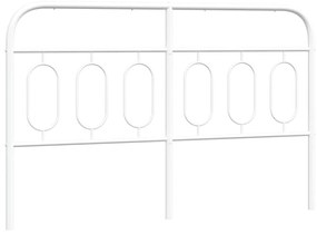 377200 vidaXL Метална табла за глава, бяла, 150 см