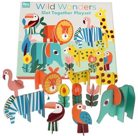 Дървена сгъваема игра Wild Wonders - Rex London
