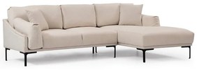 Светлобежов ъглов диван , десен ъгъл Leo - Artie