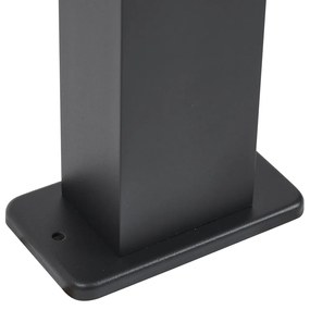 Модерна външна подова лампа черна 65 см с контакт IP44 - Baleno