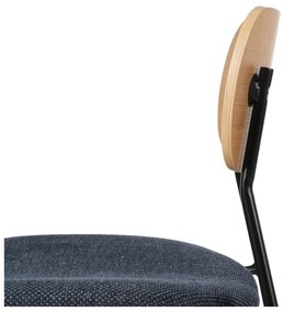 Трапезни столове в син и естествен цвят в комплект от 4 броя Moe - Ixia