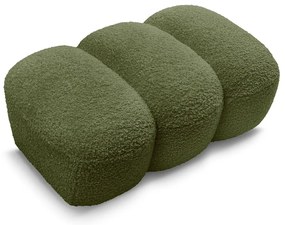 Зелена табуретка от прежда с примки от букле Hippolyte – Bobochic Paris