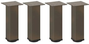 4012467 vidaXL Крака за масичка за кафе, 4 бр., естествена стомана, 42-44 см, стомана