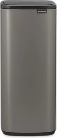 Кош за боклук Brabantia Bo Touch 1010130, 30 л, Плавно и безшумно отваряне, Голям отвор, Сив