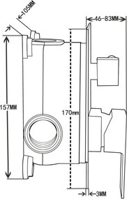 Mexen Uno DR72 стенен душ комплект, хром - 71435DR72-00