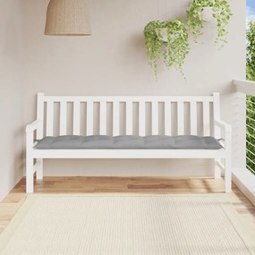 314969 vidaXL Възглавница за градинска пейка сива 180x50x7 см оксфорд плат