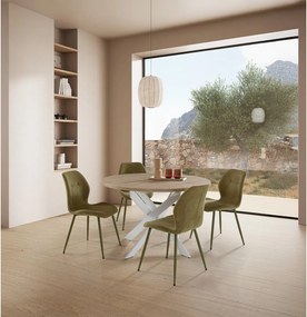 Зелени тапицирани трапезни столове в комплект 4 бр. Ansu – Marckeric