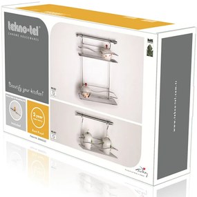 ЕТАЖЕРКА TEKNO TEL MG-041 , 1ниво с релса , хром