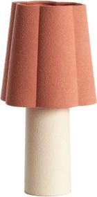 Настолна лампа в цвят сьомга/кремава с текстилен абажур (височина 50 cm) Musaby – Light &amp; Living