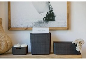 Тъмно сива кошница за съхранение , 5 л Jute - Curver
