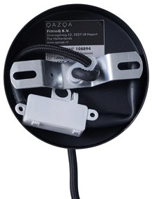 Модерен висящ лампион черен със златист интериор - Loes