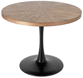 Кръгла маса LINO диаметър 100 см - различни цветови варианти орех - черен