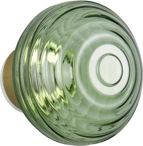 Зелена стъклена LED стенна лампа с USB ø 15,5 cm Earl – Reality