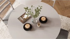 Комплект ТОРИНО Кръгла маса + 4 стола Кашмир (Бежов) / Светлосив