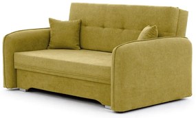 Жълт шенилов разтегателен диван с място за съхранение 155 cm Laine – ELTAP