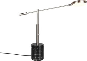LED настолна лампа в черен и сребрист цвят (височина 65 cm) Fiore – Trio Select