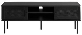 Черна маса за телевизор от дъб 120x43 cm Pensacola - Unique Furniture
