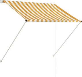 Сенник с падащо рамо, 150x150 см, жълто и бяло